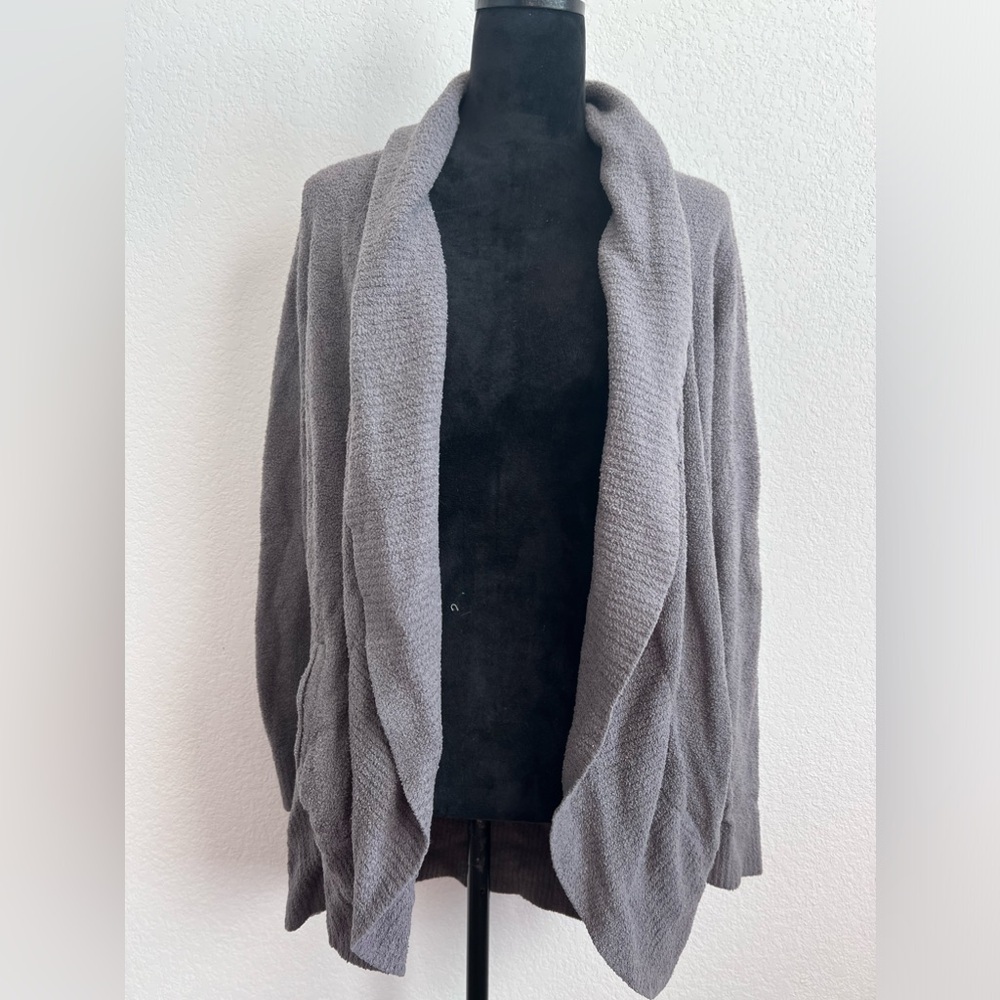 Barefoot Dreams Bamboo Chic Lite Style 452 in Gray Cardigan Size Medium